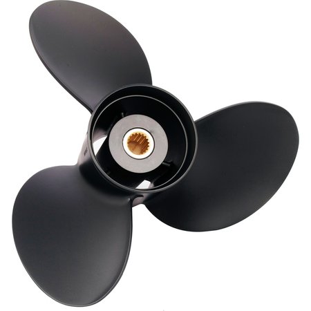 SOLAS Solas 8611-153-21 Amita 3 Plus Aluminum 3-Blade Propeller-RH, 15.3" Diameter x 21" Pitch x 19-Spline 8611-153-21